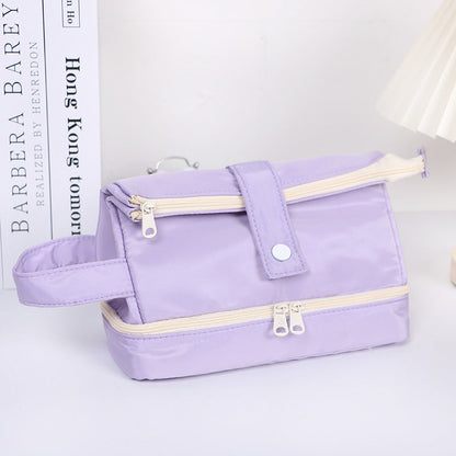 Large Capacity Color Matching Woven Pencil Case