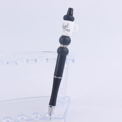 Handmade Bead Pen Cartoon Cup Silicone Ballpoint Pen