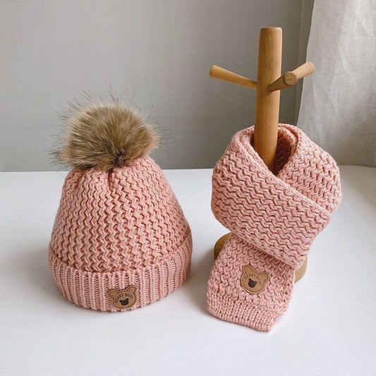 Wholesale Autumn and Winter Children's Hats, Scarves and Gloves Three-piece Set