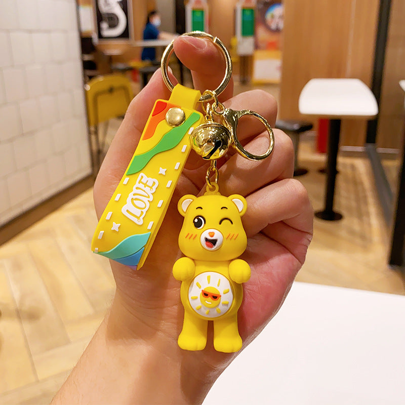 Cartoon PVC Soft Love Bear Keychain Cute Keychain