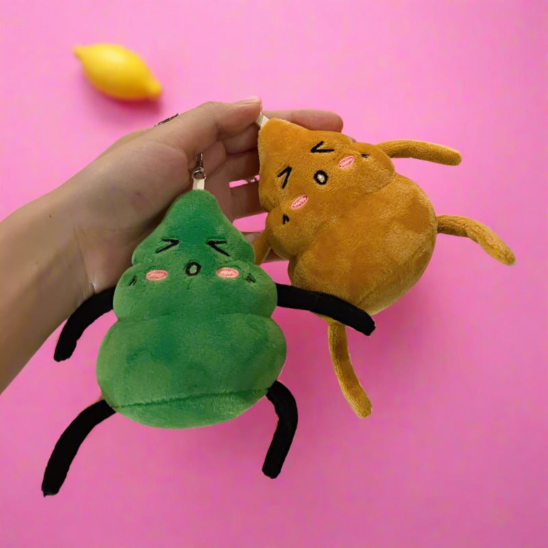 Cartoon Poop Plush Keychain