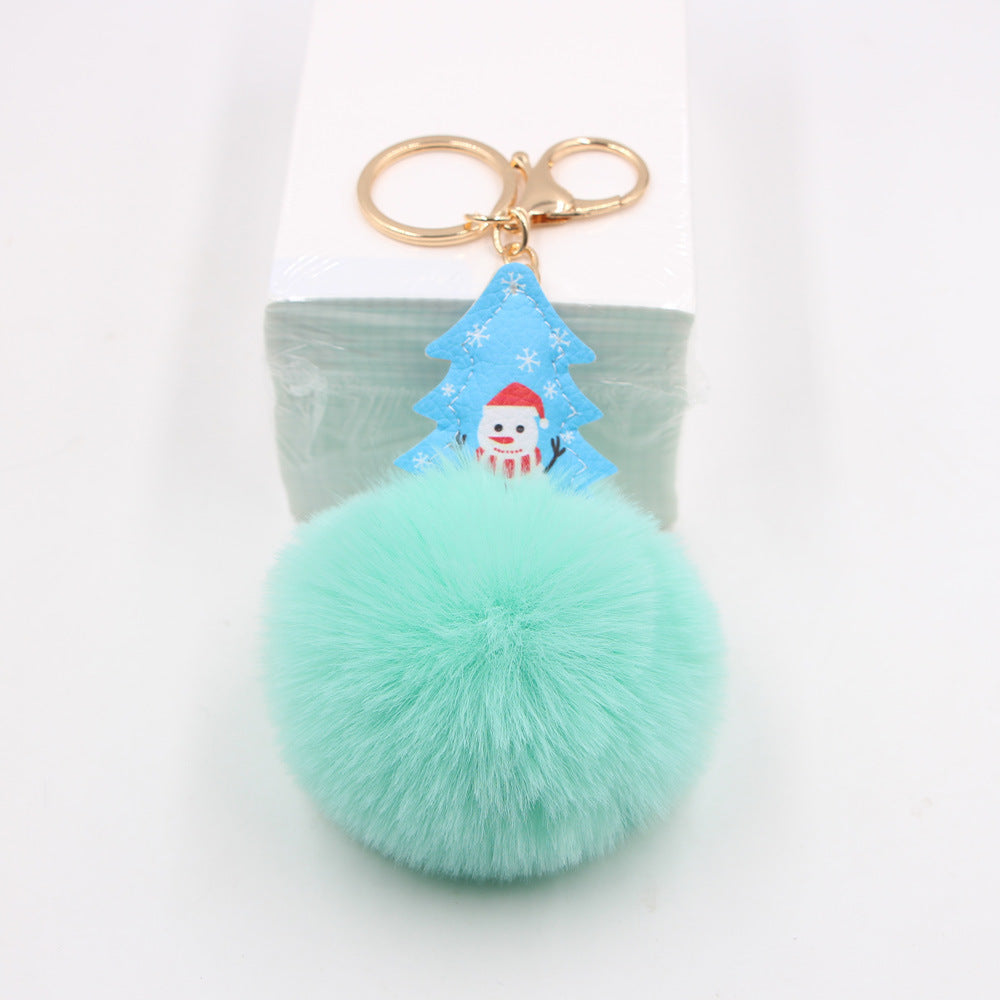 Christmas Fur Ball Keychain
