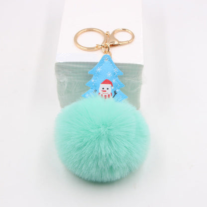 Christmas Fur Ball Keychain