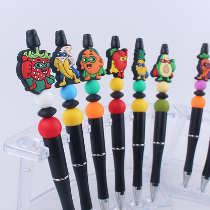 Beaded PENS Cartoon Fruit Series Silicone Handmade Beaded
