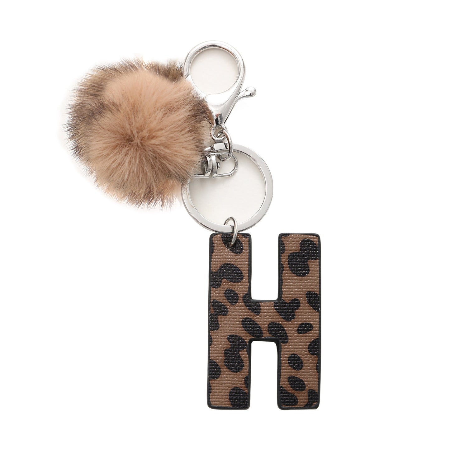 Western Cowboy Leopard Leather Keychains