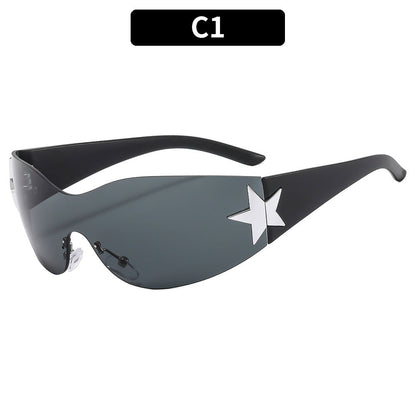 Children's Y2K Five-pointed Star Decoration PC Sunglasses