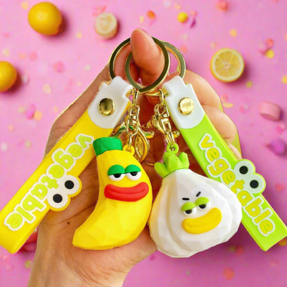 Fruit and Vegetable Series Silicone Keychains