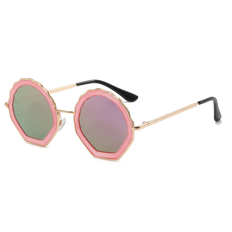 Children PC Metal Polygon Sunglasses