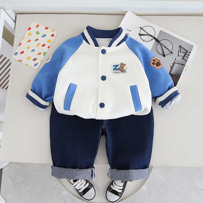 Children's Cotton Casual Jackets and Pants Sets