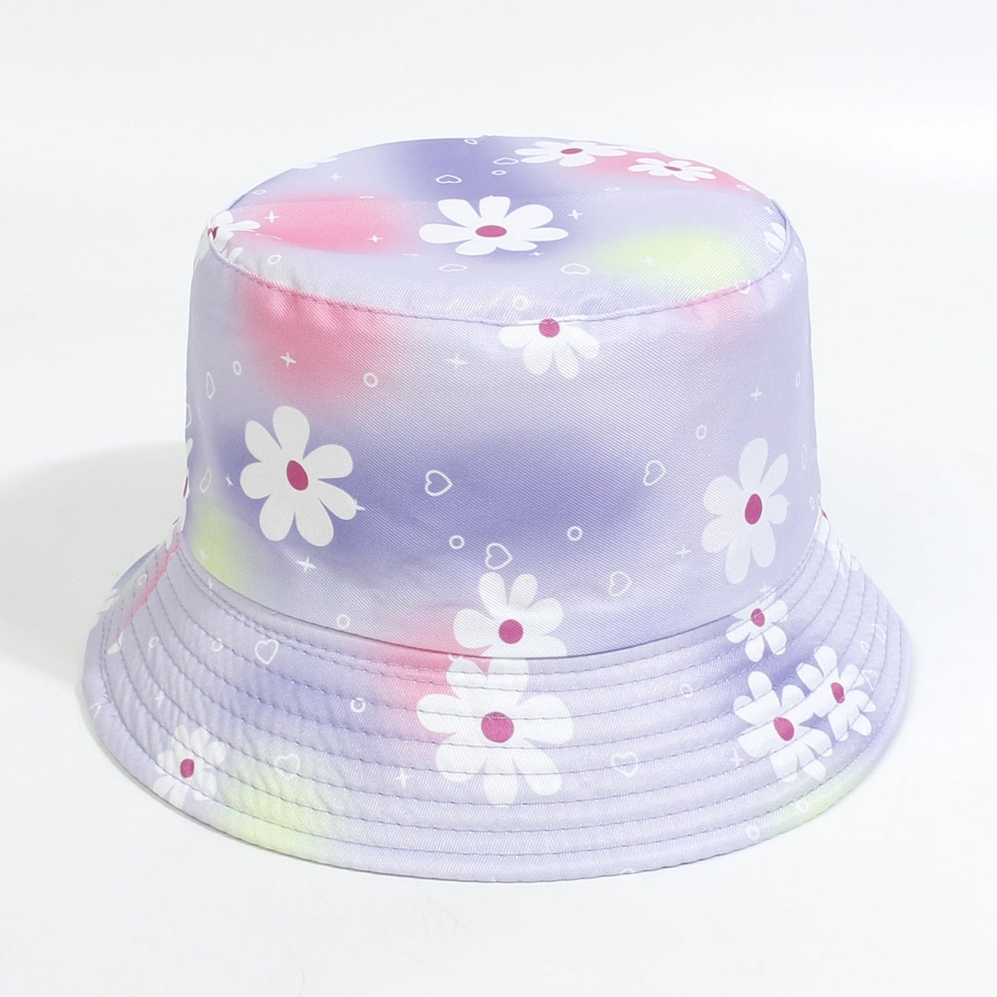 Cotton Polyester Cartoon Rainbow Kids Bucket Hat
