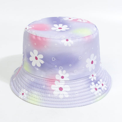 Cotton Polyester Cartoon Rainbow Kids Bucket Hat