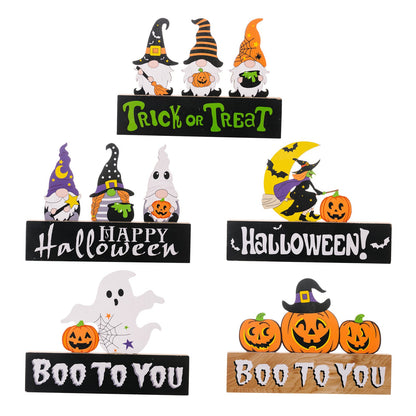 Halloween Pumpkin Wood Ornaments