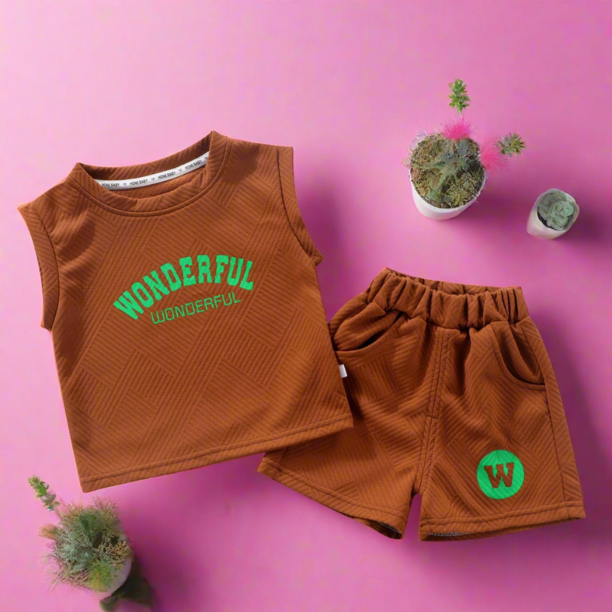 Summer Boys' Polyester Vest Sets