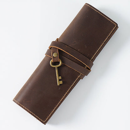 Cowhide Vintage Handmade Multifunctional Pencil Case