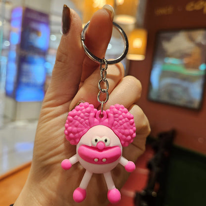 Cartoon Monster PVC Soft Glue Keychains Cute Keychain