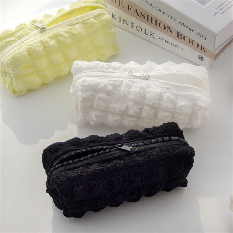 Large Capacity Puff Polyester Pencil Case
