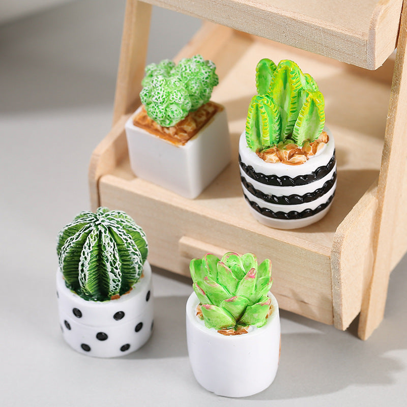 Succulent Plant Resin Ornaments