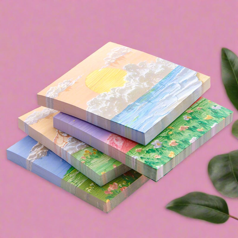 Landscape Oil Painting Paper Sticky Notes