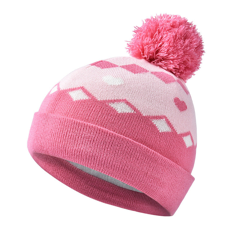 Wholesale Children's Winter Hat Knitted Woolen Scarf Gloves Set