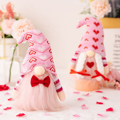 Non-woven Fabric Pink Valentine's Day Doll Ornaments
