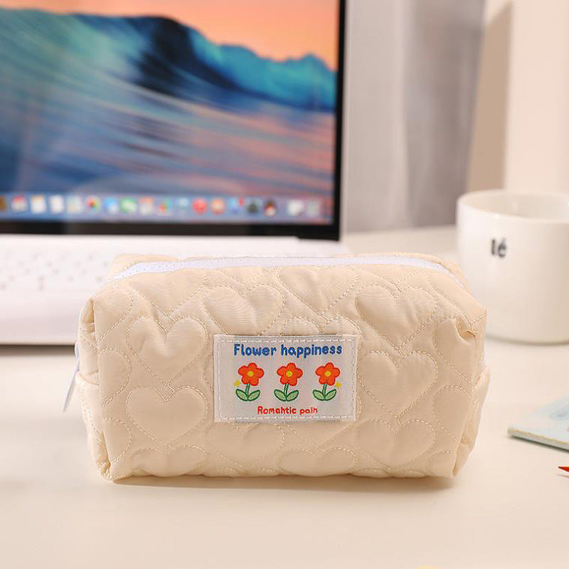 Cute Little Flower Love Pillows, Cotton Cloth Pen Bags