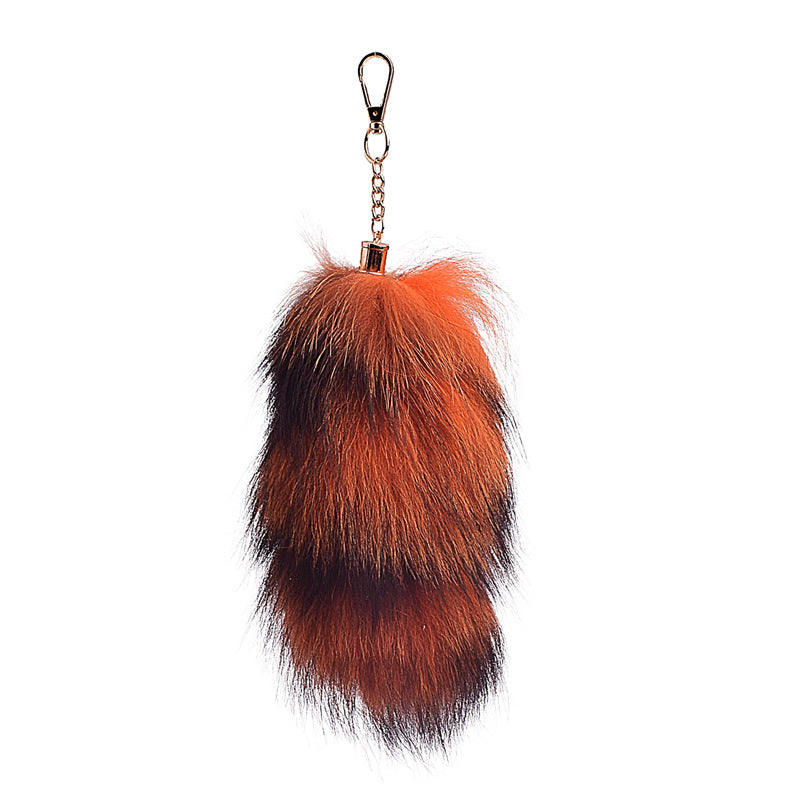 Oversized Fox Hair Pendant Keychains