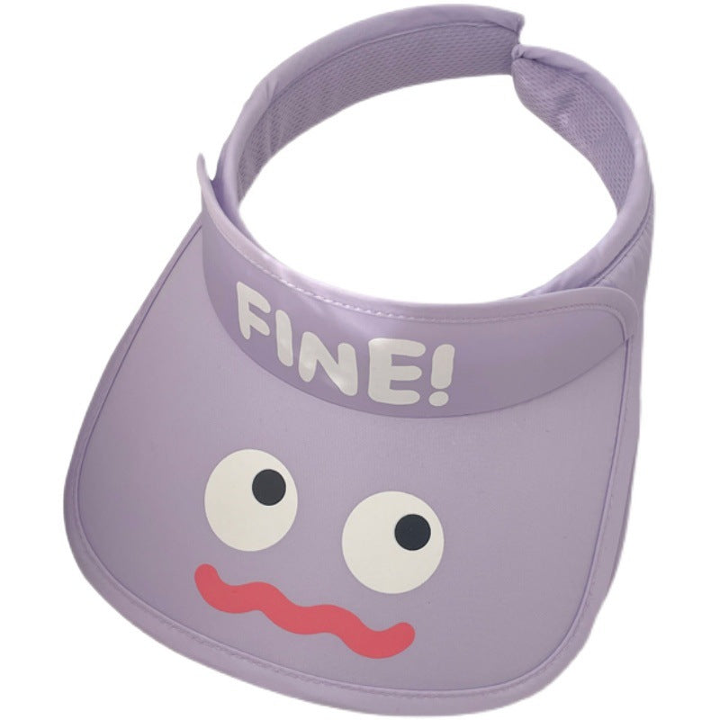 Cotton Children's Outer UV Protection Large Brim Empty Top Hat