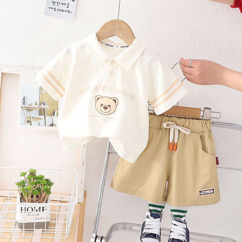 Baby Cotton Polo Shirts and Shorts Sets