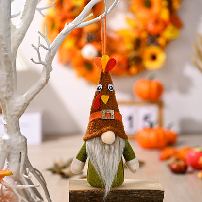 Turkey Hats Rudolf Lantern Pendant Faceless Dwarf Doll