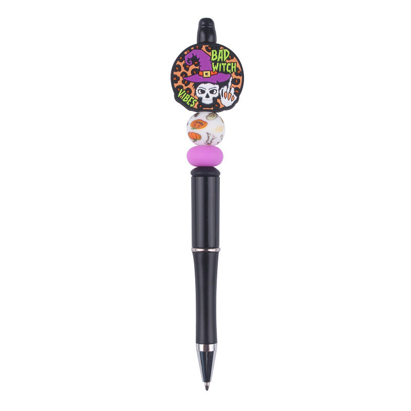 Beaded Pens DIY Creative Cute Cartoon Halloween Silicone