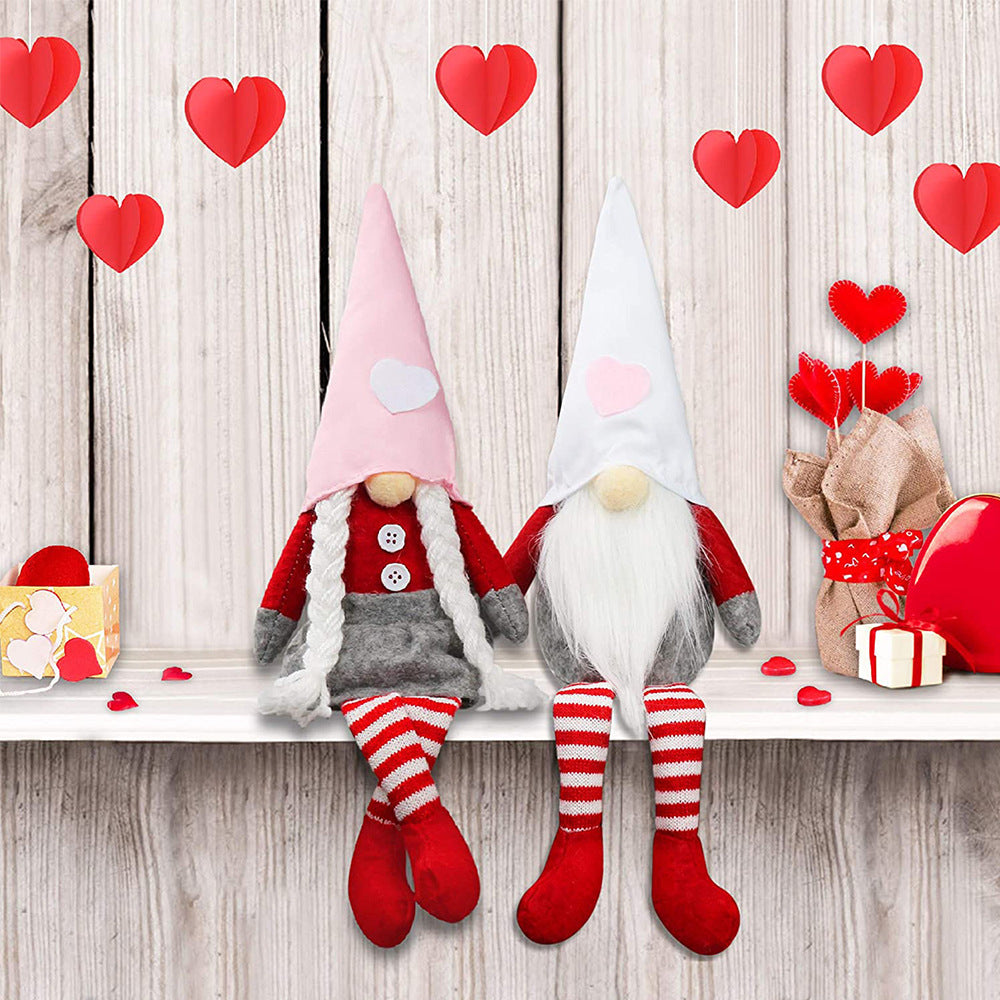 Valentine's Day non-woven bouquet doll ornaments