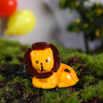 Lion and Elephant Resin Ornaments