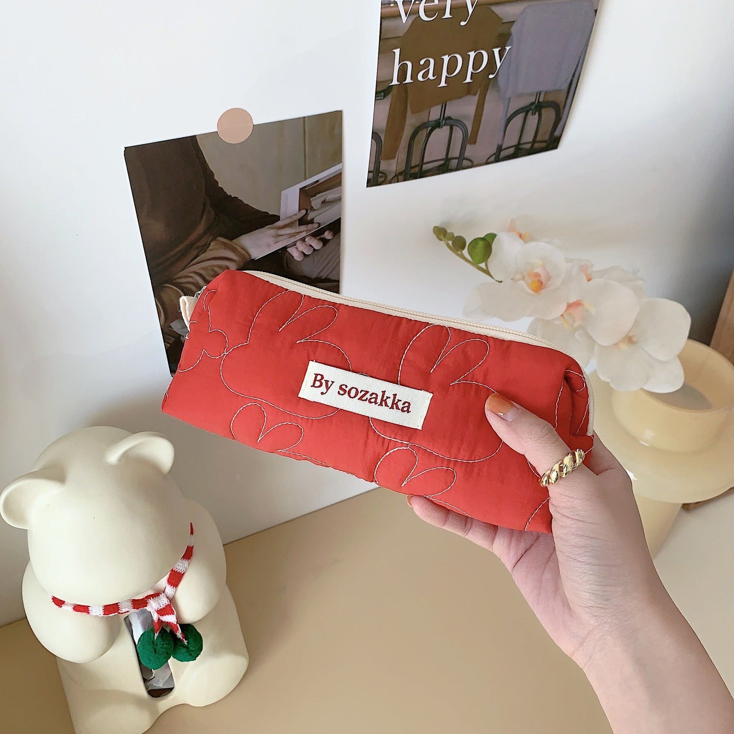 Rabbit Polyester Pen Bags
