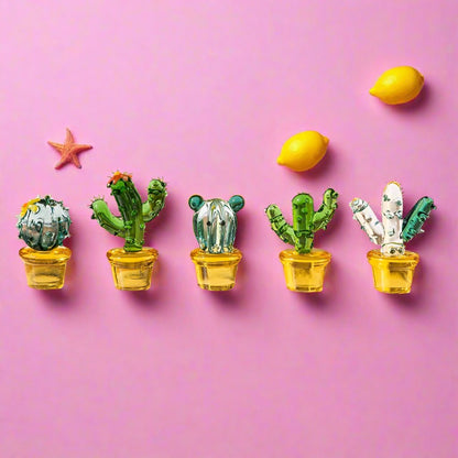 Cactus Succulent Simulation Plant, Glass Ornaments
