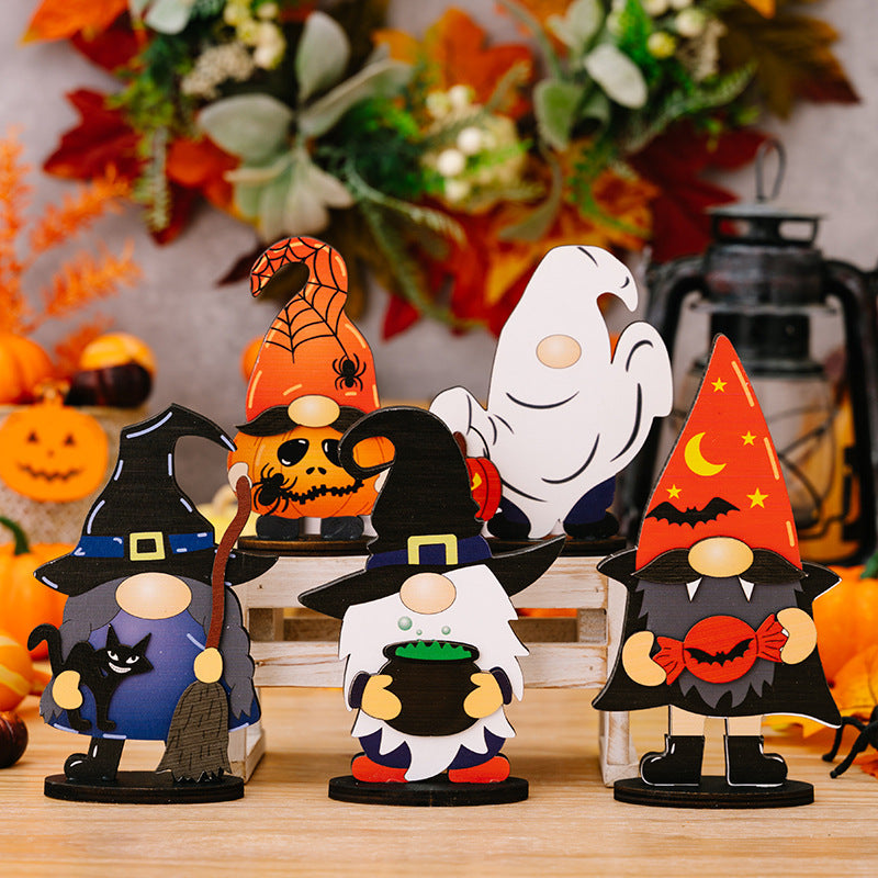 New Halloween Ghost Wood Ornaments