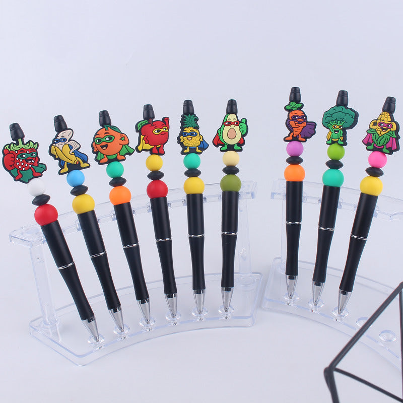 Beaded PENS Cartoon Fruit Series Silicone Handmade Beaded