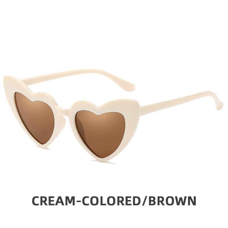 Children's Retro Personality Love Style Anti-ultraviolet Sunglasses