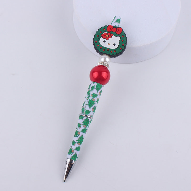 Cute Cartoon Christmas Silicone Bead Creative BallPoint