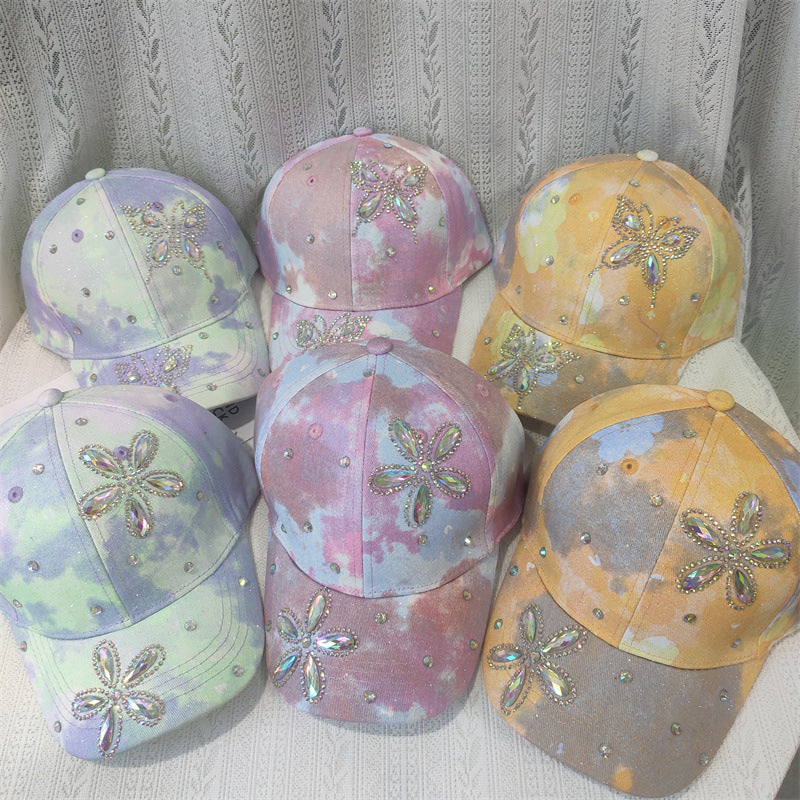 Big Kids Flower Butterfly Baseball Cap