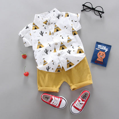 Cotton Cartoon Triceratops Series Infant Set