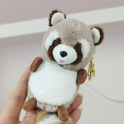 Raccoon Plush Doll Keychain