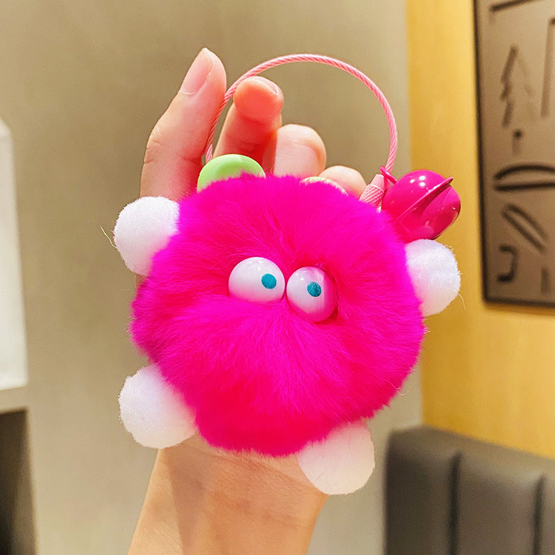 Cartoon Cute Rabbit Elf Small Briquettes Plush Keychain