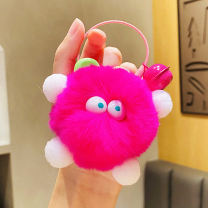 Cartoon Cute Rabbit Elf Small Briquettes Plush Keychain