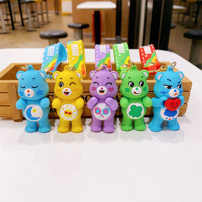 Cartoon PVC Soft Love Bear Keychain Cute Keychain