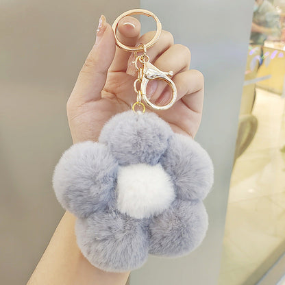 Flower Plush Keychain