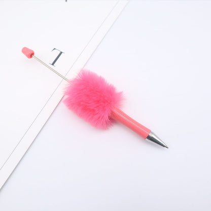 Beadable Pen Plush Pom Pom Beadable Pen