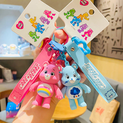 Cartoon Love Bear PVC Soft Keychain Creative Keychain