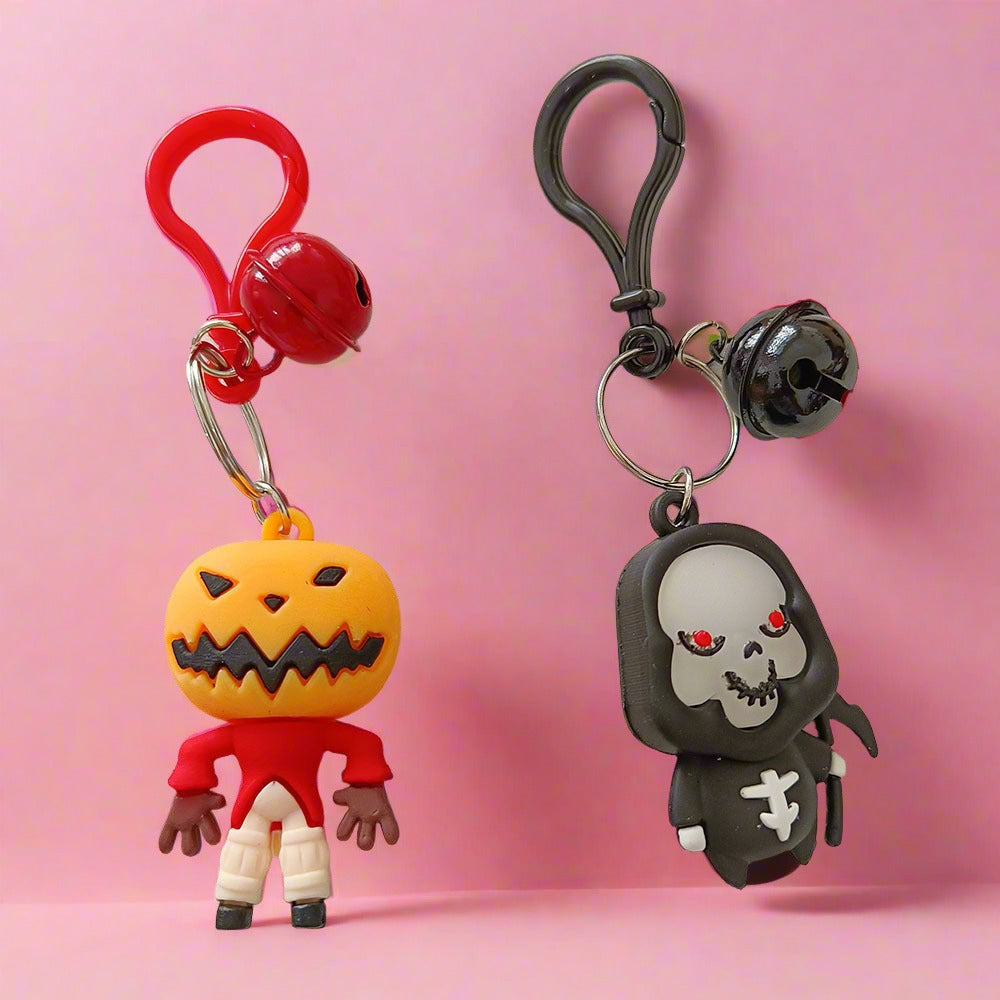 Cute Cartoon Doll Halloween Ghost Silicone Keychains