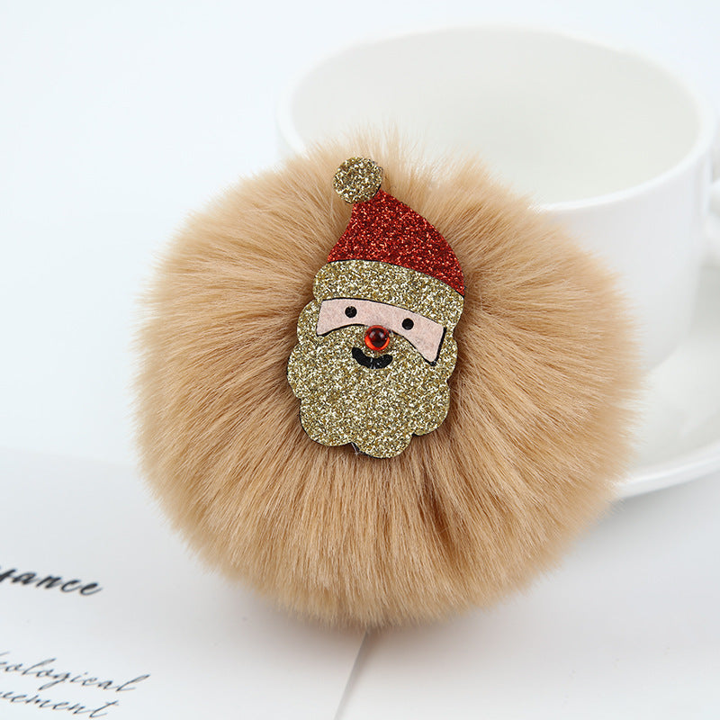 Christmas Gifts Christmas Tree Hair Ball Keychain