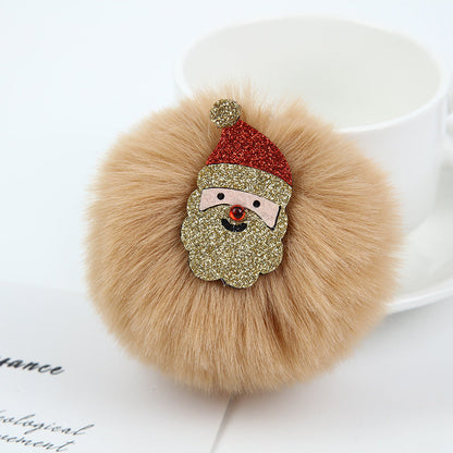 Christmas Gifts Christmas Tree Hair Ball Keychain